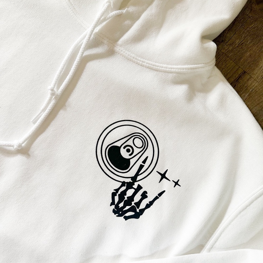 Fueled by energy drinks & anxiety 🥂 Hoodie - Picture 2 of 5